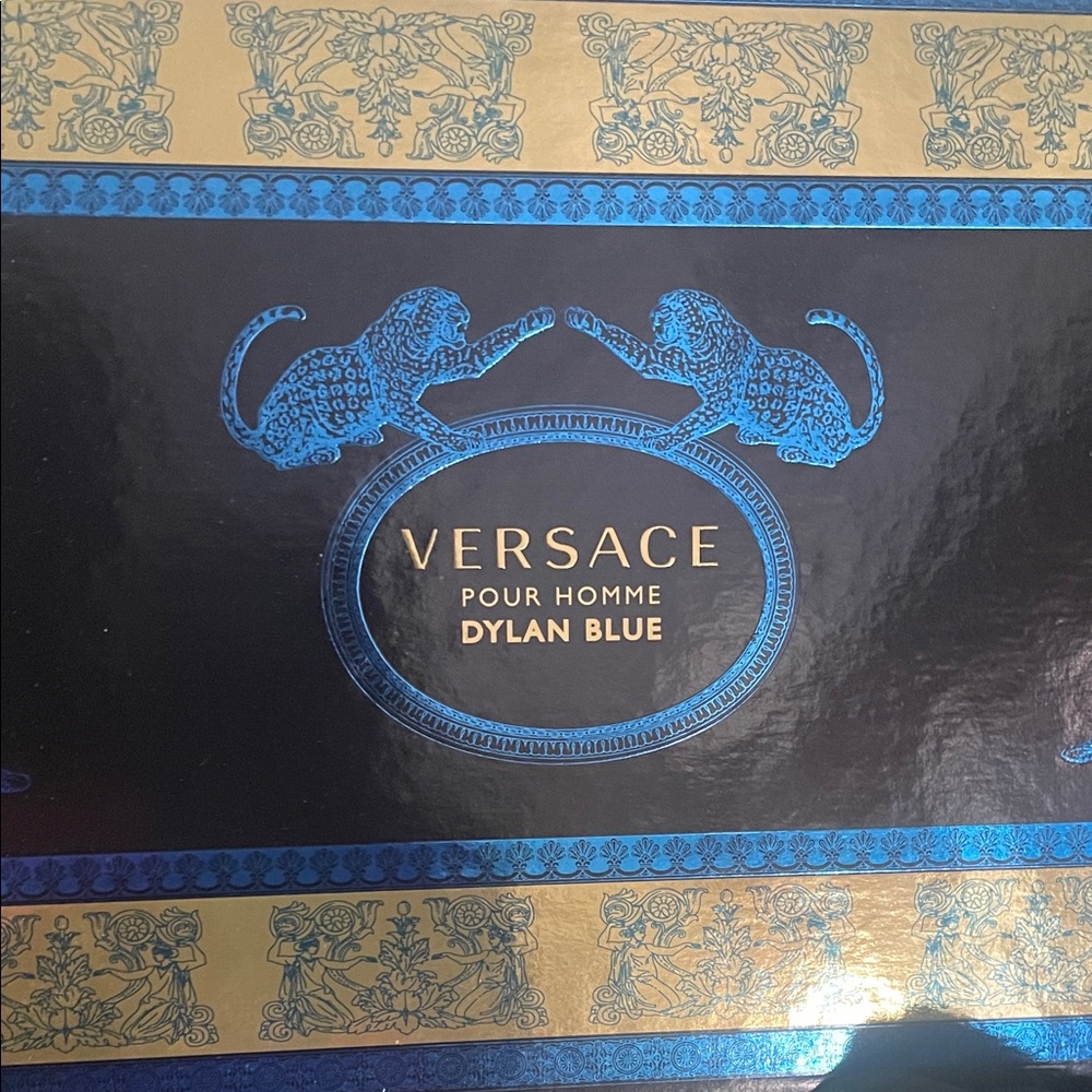 Versace Pour Homme Blue and Gold Design